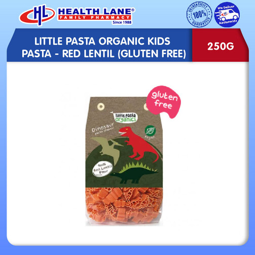 LITTLE PASTA ORGANICKANAK-KANAKS PASTA- RED LENTIL (GLUTEN FREE) 250G